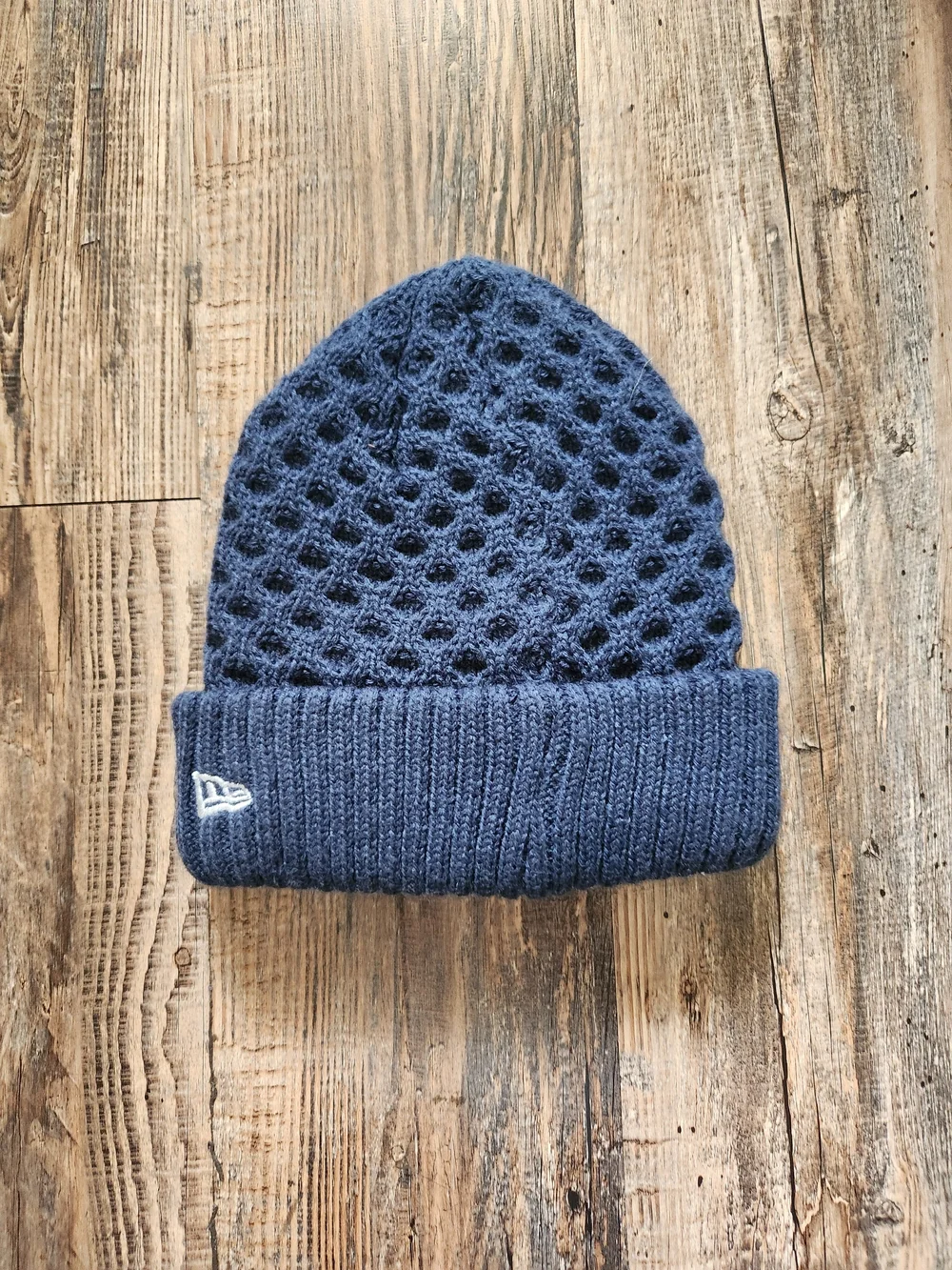 New Era Navy Women's Ribbed Knit Beanie with NFL Shield Tag